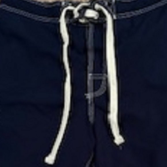 Men's OP Shorts Swim Trunks Blue Velcro Fly Drawstring Enclosure Size Large - Picture 4 of 6